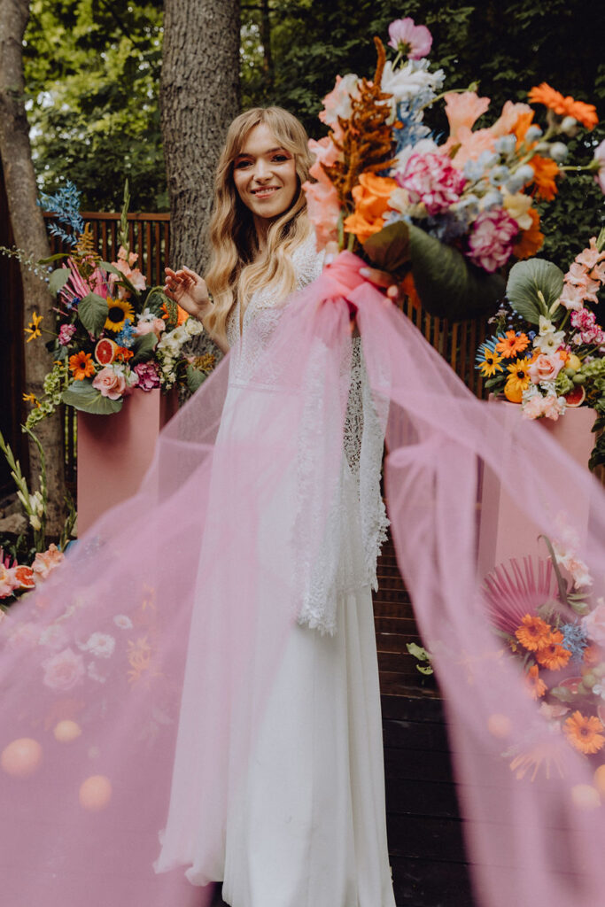 dekoracje ślubne bukiet ślubny kolorowe wesele sala weselna Gdańsk Sopot Gdynia Kalinówka